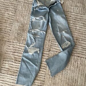 Women’s Distressed Blue Jeans